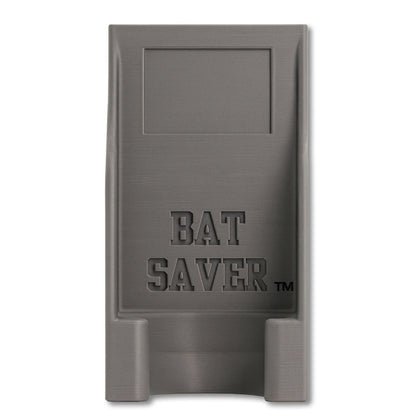 Bat Saver™ in gray. Patented fence mounted bat holder.