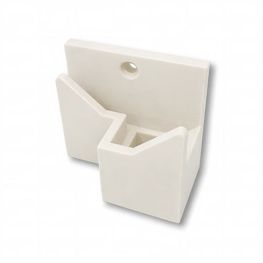 Wall Mount in white. Compatible with all Bat Saver products.